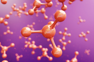 Science background with molecule structure. Abstract medical background. 3d illustration.
