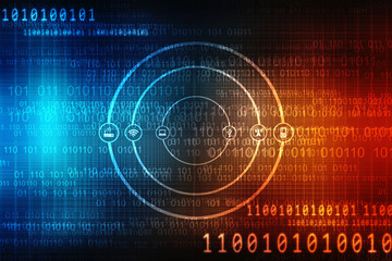 2d illustration technology background