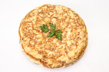 spanish omelette dish of potatoes and eggs