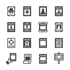 Wanted icon set