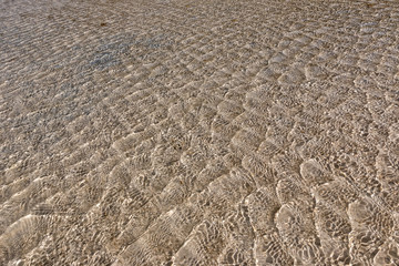 Sea sand clear  surface with waves  for background selective focus