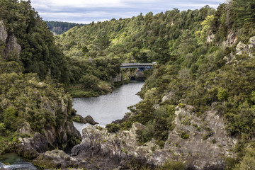 Obraz na płótnie Canvas Aratiatia Dam on the Waikato River, New Zealand