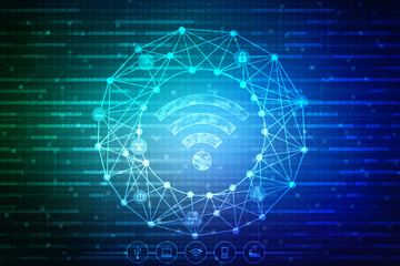 2d illustration technology background