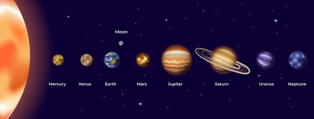 Vector illustration of solar system