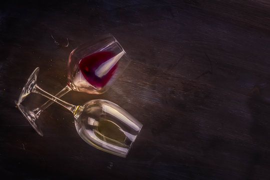 Glass of red wine