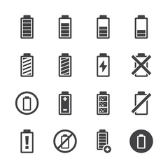Battery icon set