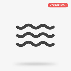 Wave icon isolated on white background