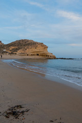 The closed cove in Aguilas at sunset, Murcia