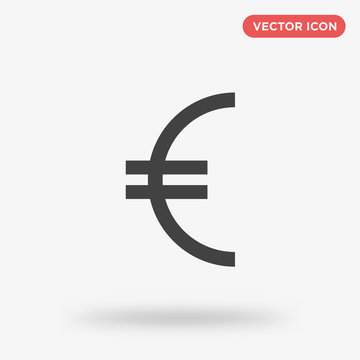 Euro icon isolated on white background