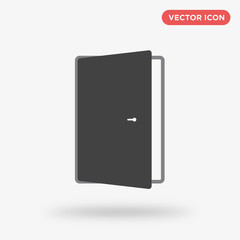 Door icon isolated on white background