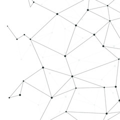 Network Connecting dot polygon background : Concept of Network, Business, Connecting, Molecule, Data, Chemical