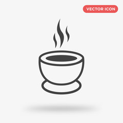Hot tea icon isolated on white background