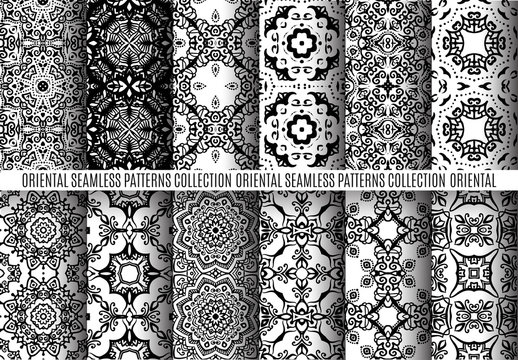 Black White Arabesque Patterns