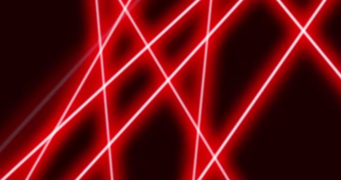 Abstract Color Laser Lights Background/
Animation of abstract red laser lights shining and glowing, moving and rotating randomly