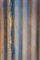 Old and rust zinc metal sheet roof texture background.