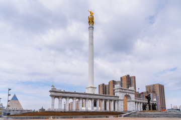 Fototapeta na wymiar Monument Kazakh Eli , Kazakhstan 