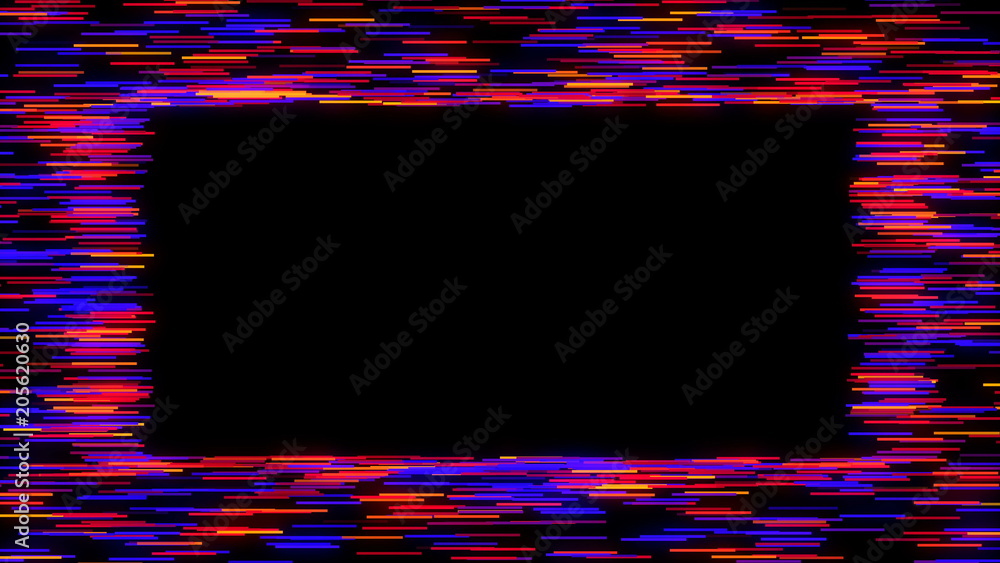 Poster bright frame. dynamic border with bright lines, 3d rendering background, element for design, compute