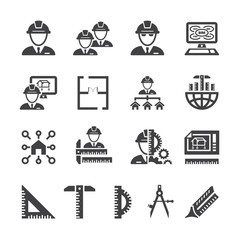 Architect icon set