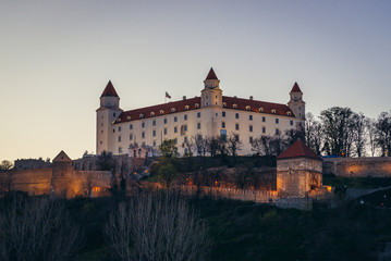 Fototapeta na wymiar Castle in Bratislava city, capital of Slovakia