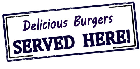 Delicious burgers served here