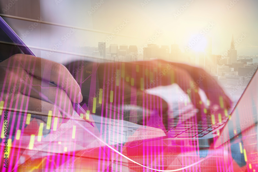 Aufkleber analytics and statistics concept