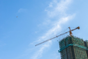 cane in construction site