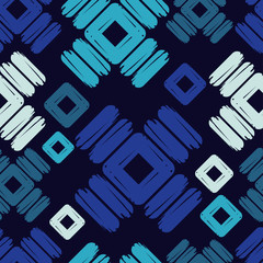 Seamless abstract geometric pattern. The texture of rhombus. Brushwork. Hand hatching. Scribble texture. Textile rapport.