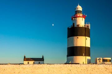 Hook Head lighthouse at sunset, county Wexford, Ireland