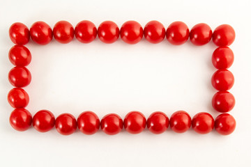 Frame for your text made from tomatoes