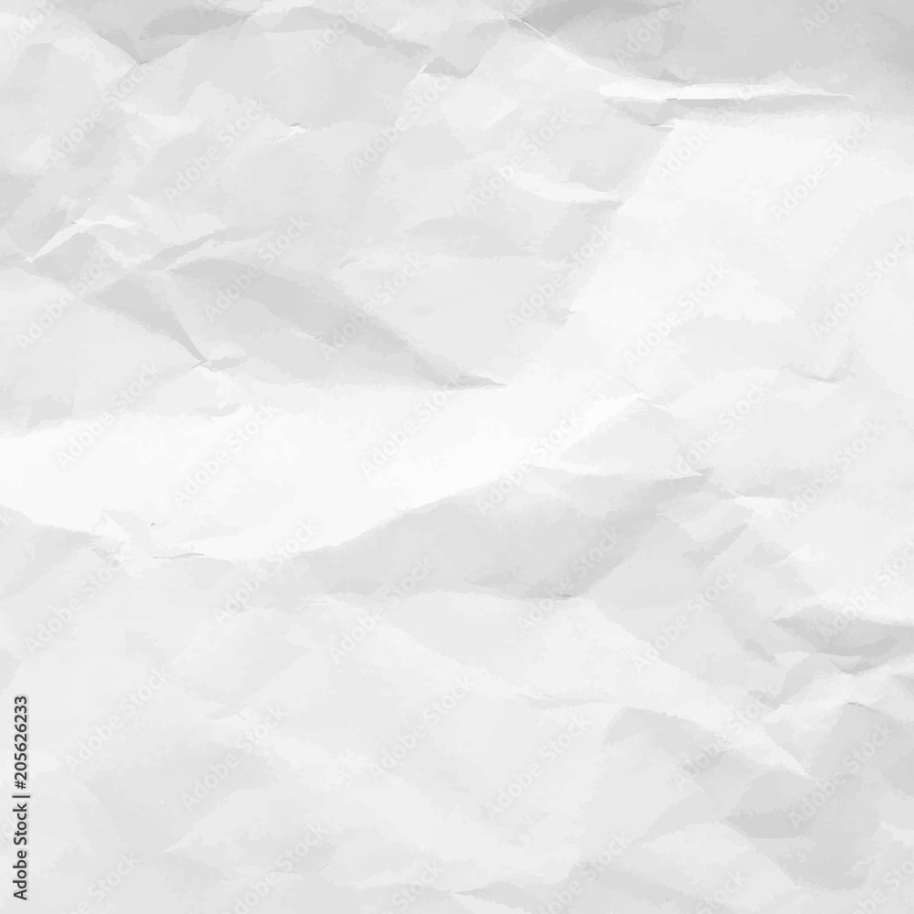 Poster crumpled paper texture. white empty leaf of crumpled paper. torn surface of letter blank. crumpled s