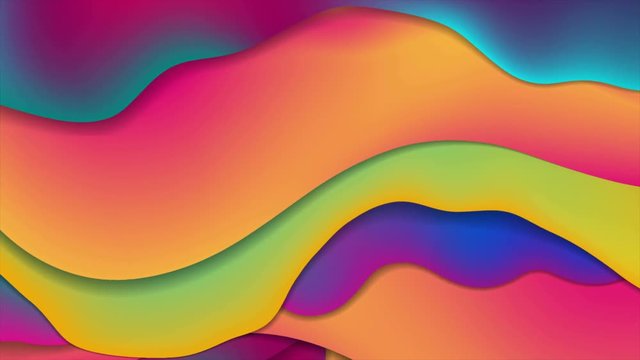 Colorful abstract fluid waves motion digital design. Seamless looping. Video animation Ultra HD 4K 3840x2160