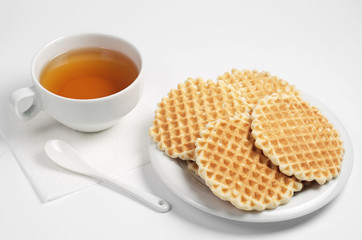 Waffles and tea