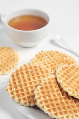 Waffles and tea