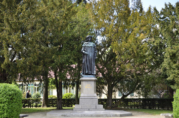 Fototapeta na wymiar Denkmal Kurfürst Friedrich I. in Tangermünde