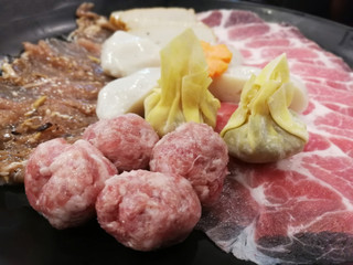 Sliced pork, Food