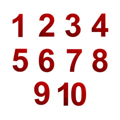 Polygonal numerals. Creative numeral. Geometric design. Digit. Colored number.