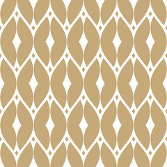 Vector golden mesh seamless pattern. Subtle abstract geometric luxury ornament