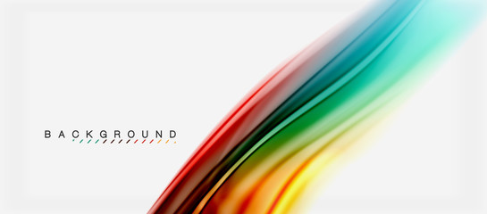 Blurred fluid colors background, abstract waves lines, vector illustration