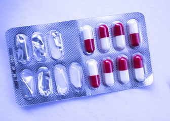 Medical drug pills blister pack