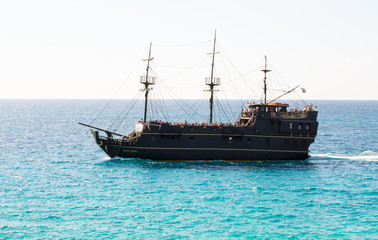Big beautiful ship in the sea, Cyprus