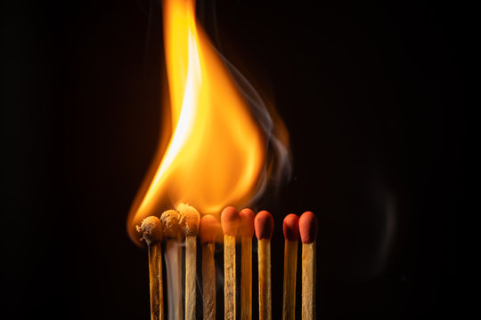  Flames of matches