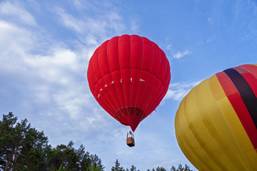 preparation for the launch of a balloon