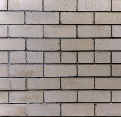 White brick wall texture ,white brick wall background. Square photograph