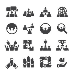 Team work icon set