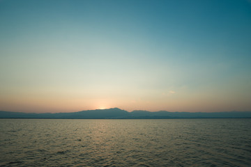 seascape nature Atmosphere, sunrise and sunset Sea and Mountain View