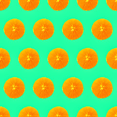 Seamless minimal  pattern.  Fresh Orange background. Use for t-shirt, greeting cards, wrapping paper, posters, fabric print.  Flat lay modern art