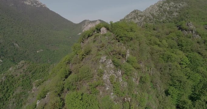 Nagorno-Karabakh, Monastery Dadivank, fly in, summit chapel, - D_CC