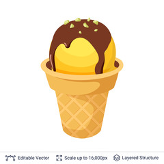 Ice cream refreshing dessert.