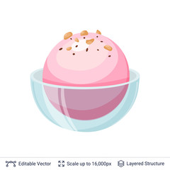 Ice cream refreshing dessert.