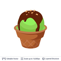 Ice cream refreshing dessert.